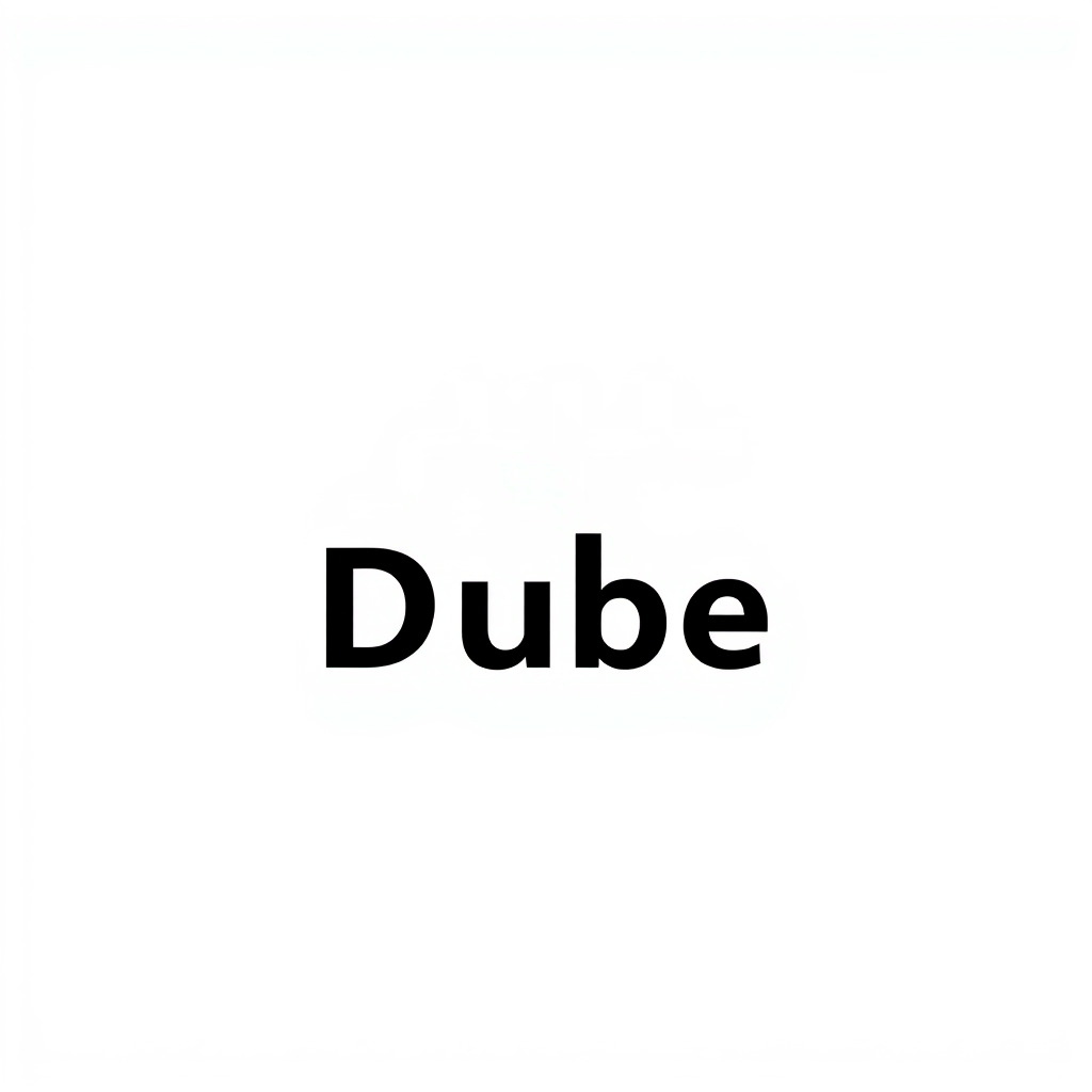 Wordmark Logo idea: wordmark logo of اعملي لوجو لقناة يوتيوب للاطفال اسمها Dube Dube ويكون في صورة طفل مثيره ومبهجه والوان تشد الاطفال , bold clean typography, flat vecto