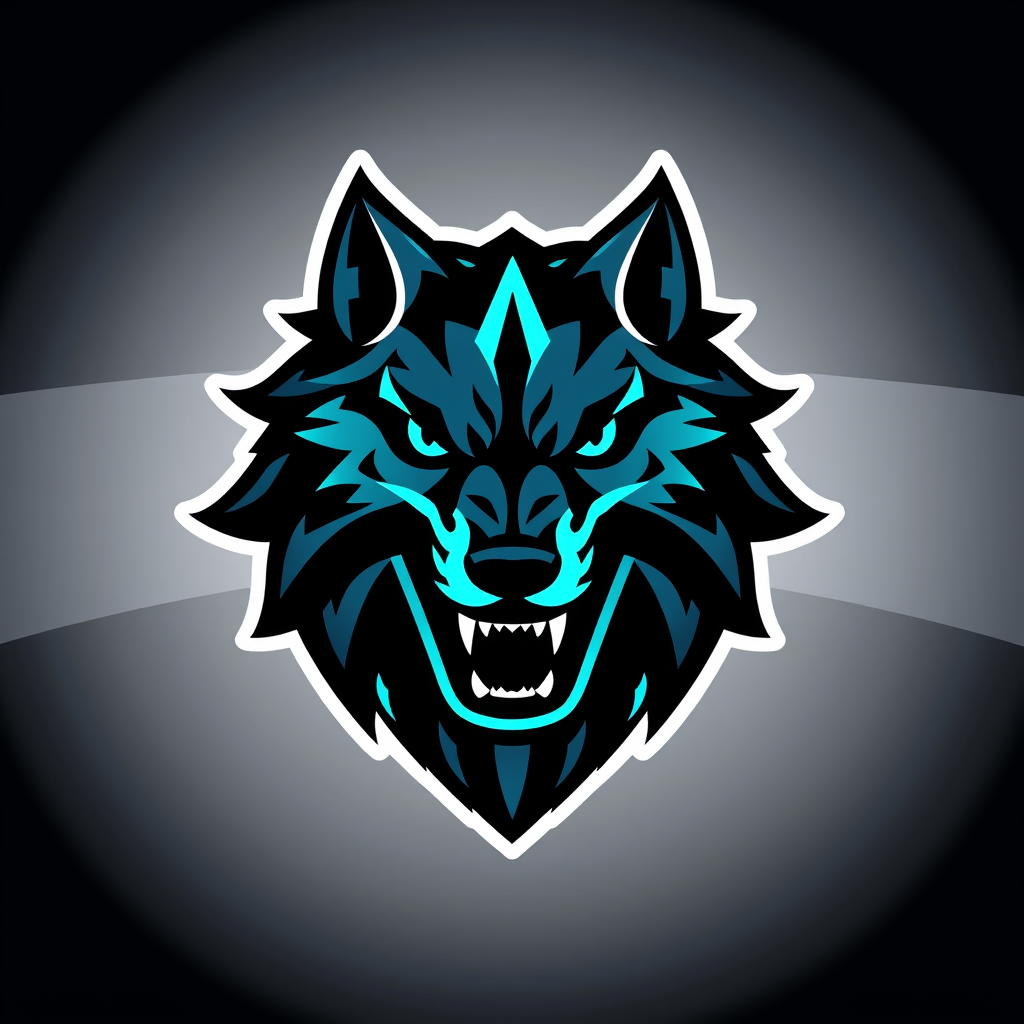 Main logo studio: bold esports team emblem logo, a roaring wolf head, black and neon teal “Create a logo for my gym named IRON BEAST. Put a BEST IMAGE FORM YOUR SIDE in
