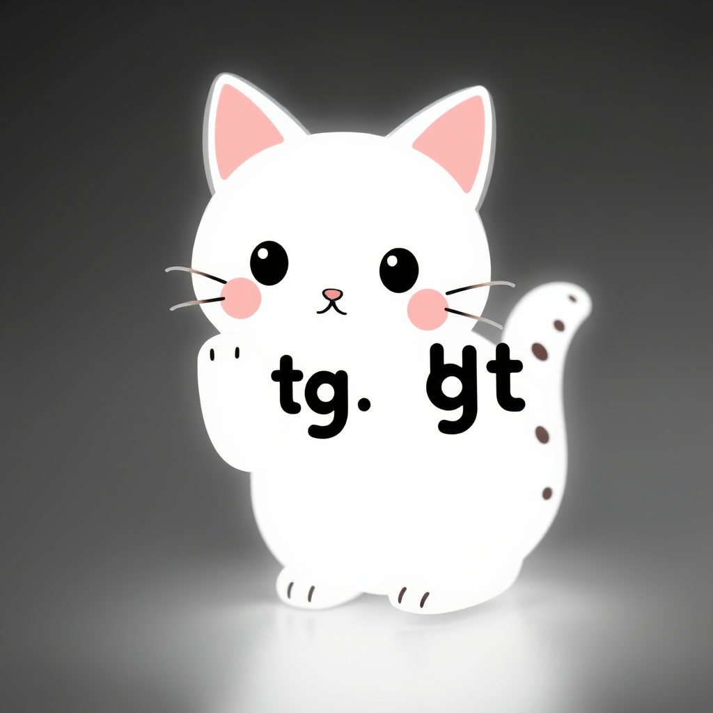 Main logo studio: name is “tglt” in manekineko on a transparent background