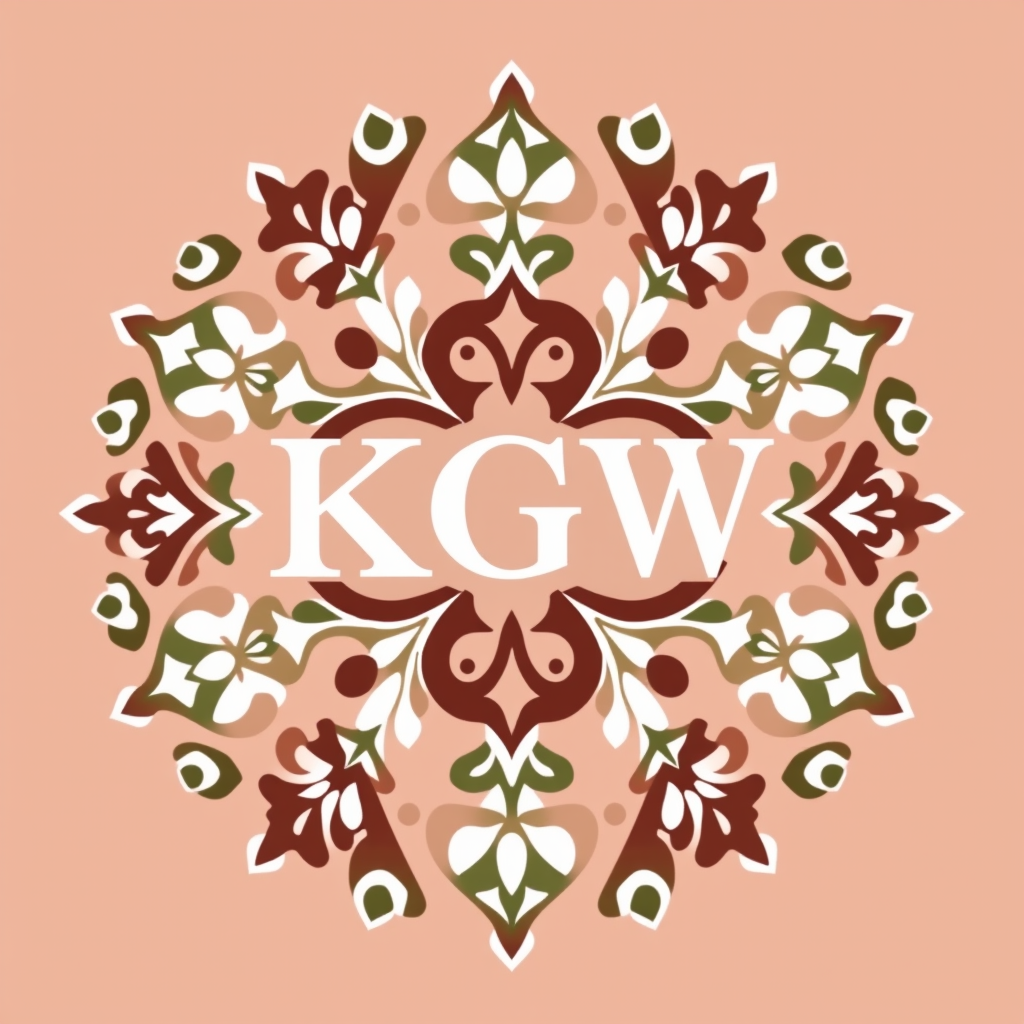 Main logo studio: Stwórz kolorowe, radosne logo dla „KGW Krzemieniew”. Styl: polski folklor inspirowany wzorami łowickimi: barwne kwiaty, maki, chabry, malwy, ludowe or