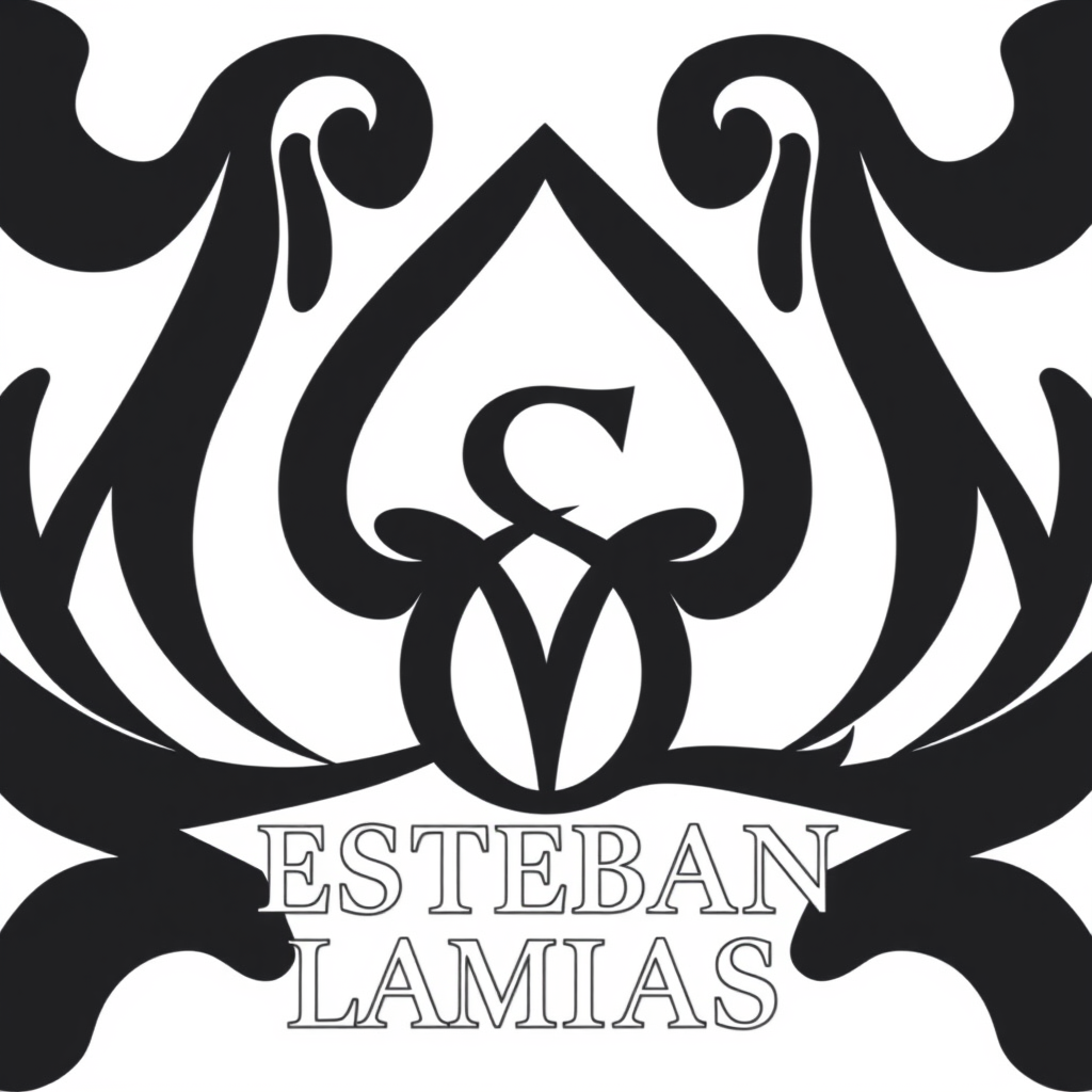 Monogram Logo idea: monogram logo combining the letters Es para un estudio de carpintería a medida. Imagen de marca profesional, moderna y premium. Se llama Esteban Lamas