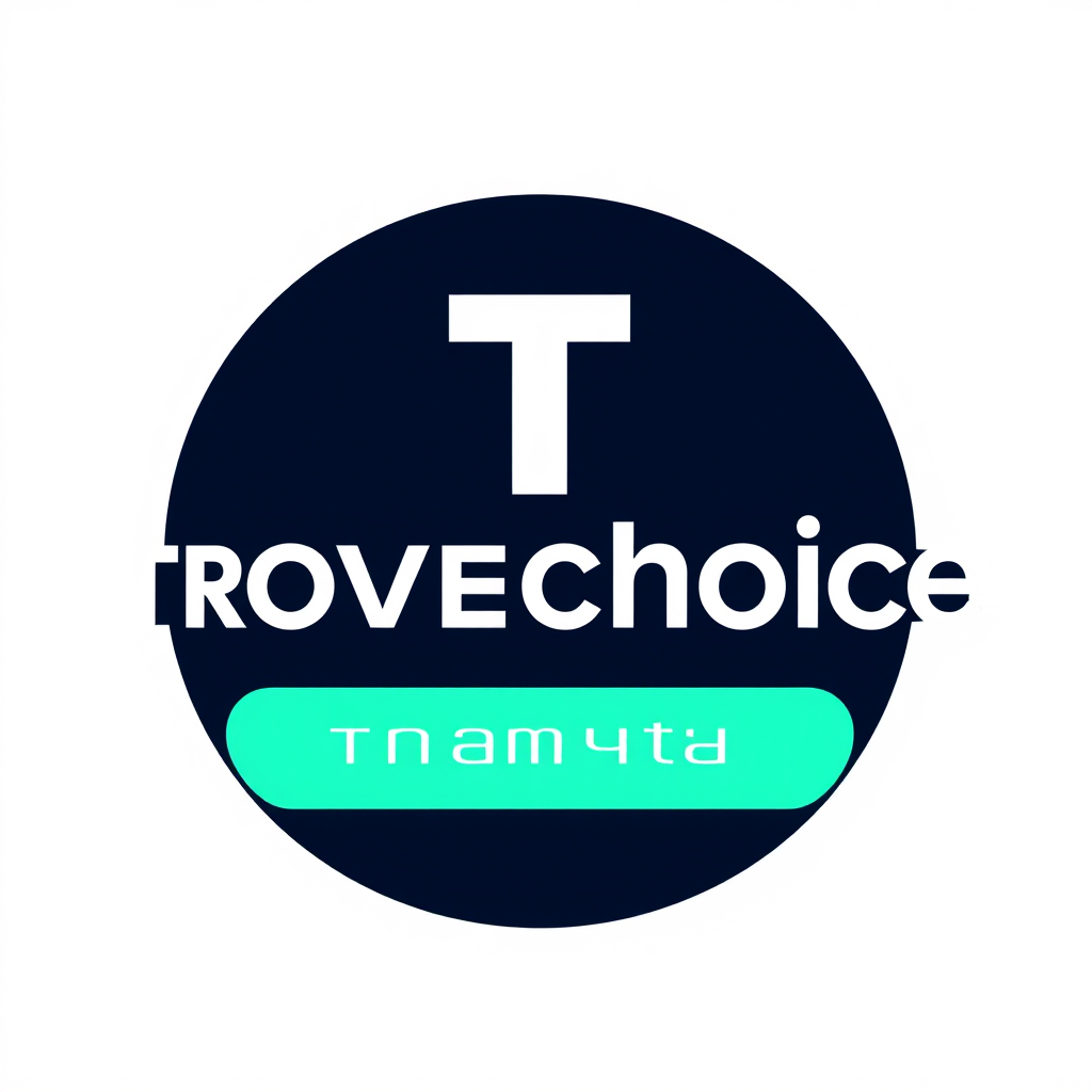 Main logo studio: Create a Shopify store 3D logo with name TROVECHOICE with focus on letter T and C the store selles all niches