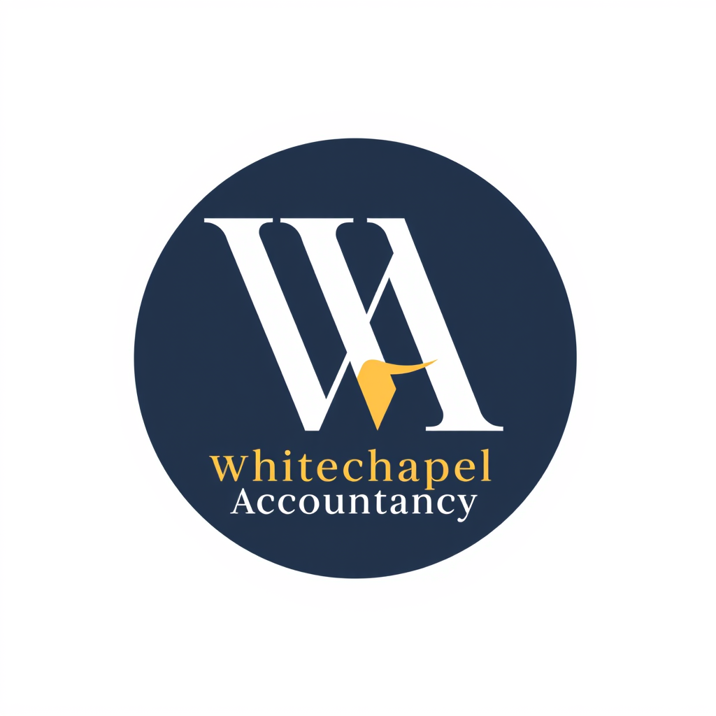 Monogram Logo idea: monogram logo combining the letters accountancy firm called Whitechapel Accountancy, so logo should be "WA" as logo. with white "W" and gold "A", with