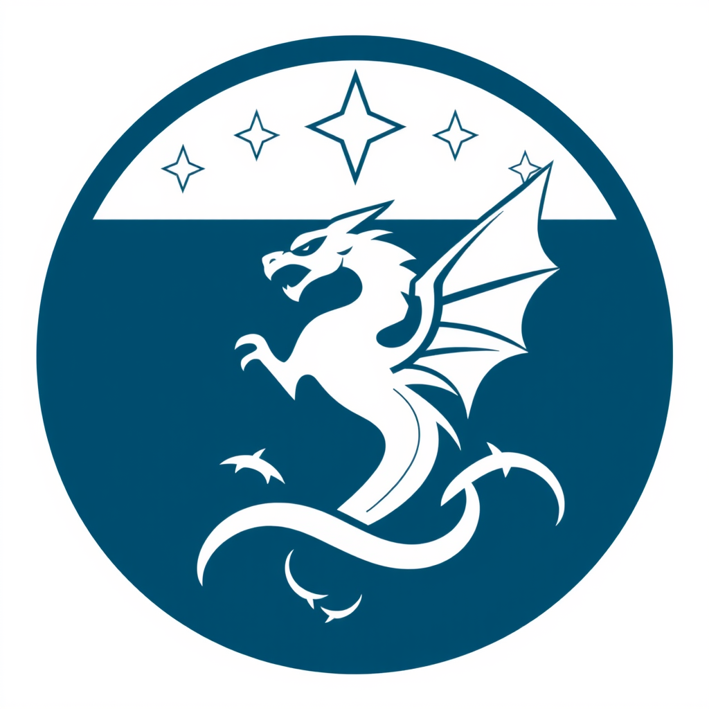 Main logo studio: Fait moi un logo avec 4 étoiles au dessus, les 2 couleurs du logo sont le blanc et le dorés et les étoiles sont seulement en doré. J'aimerais que dans