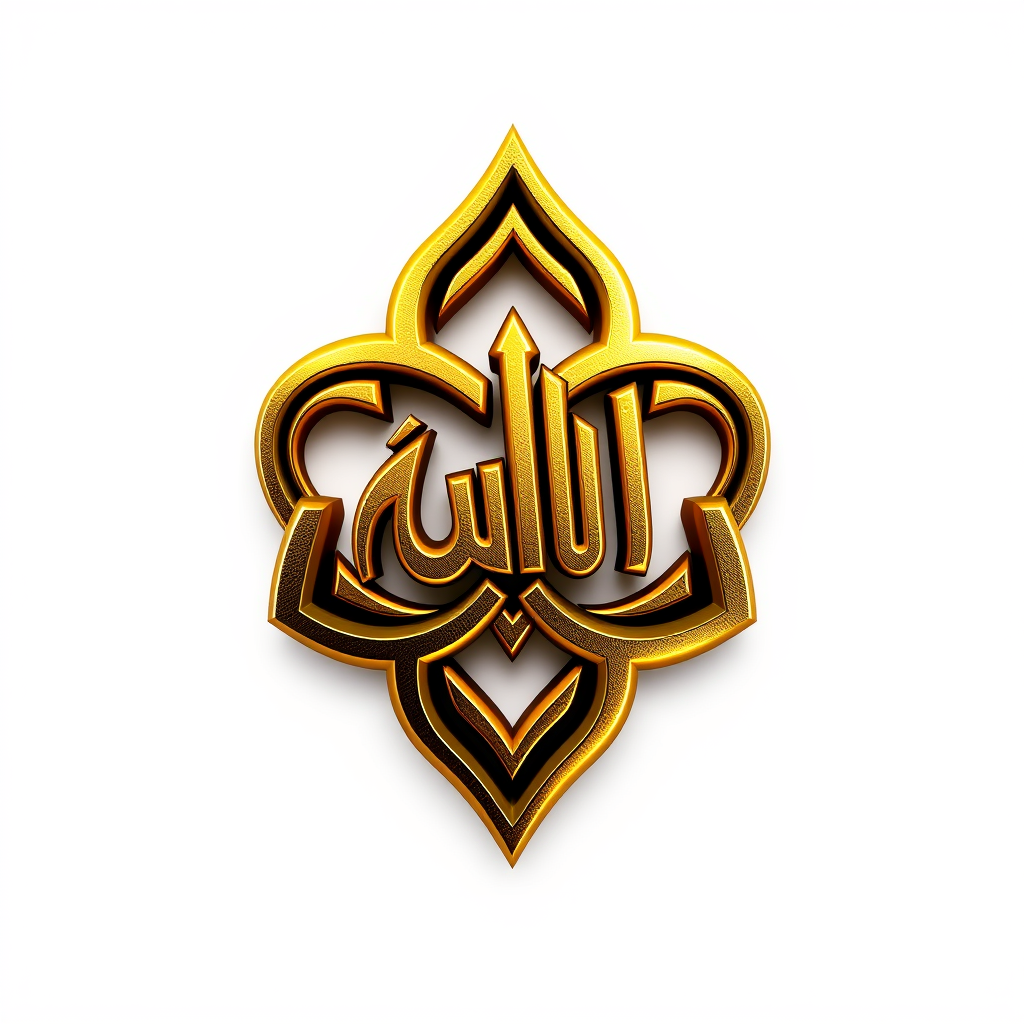 3D Logo idea: 3D logo for make me a golden , for a Community that is called Arab Communtiy , three-dimensional render, realistic depth and shadows, glossy or metall