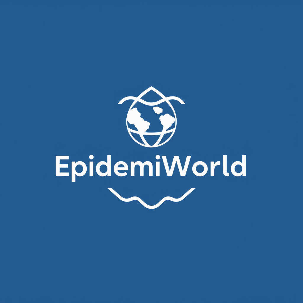 Minimalist Logo idea: minimalist logo, simple geometric mark for “EpidemiWorld — plataforma de epidemiología y salud pública. Logo moderno, científico, minimalista, profesi