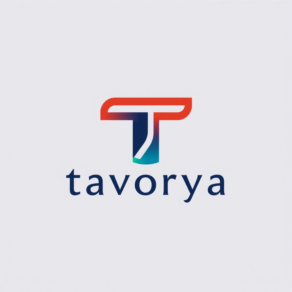 Main logo studio: nom tavorya je veux un logo avec un T couleur assez moderne et design epuré