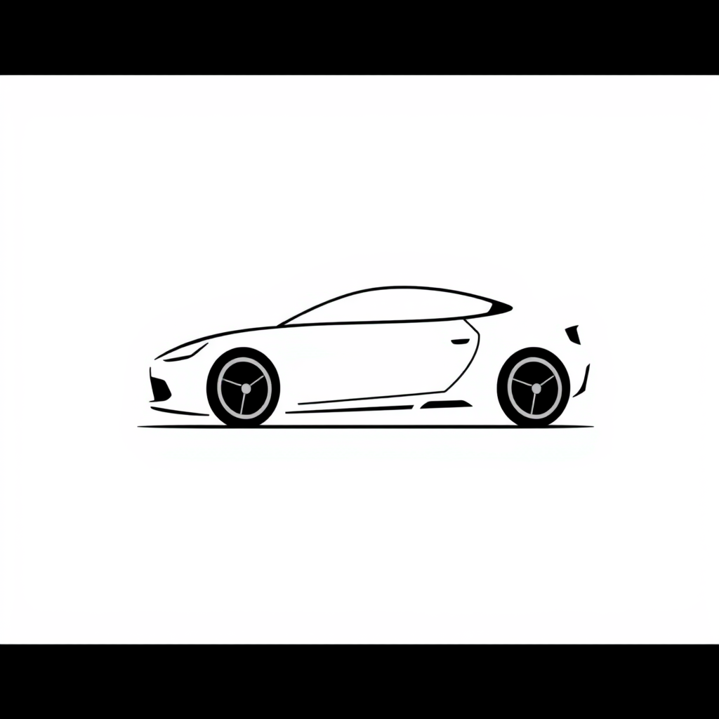 Main logo studio: Make a car logo. Facing sideways with a white background