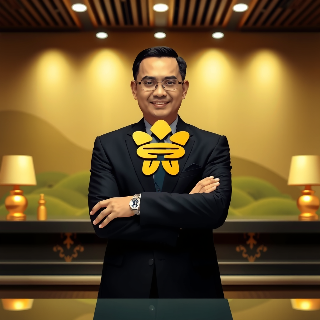 Main logo studio: Nansia Holdings Ltd, investment, gold color