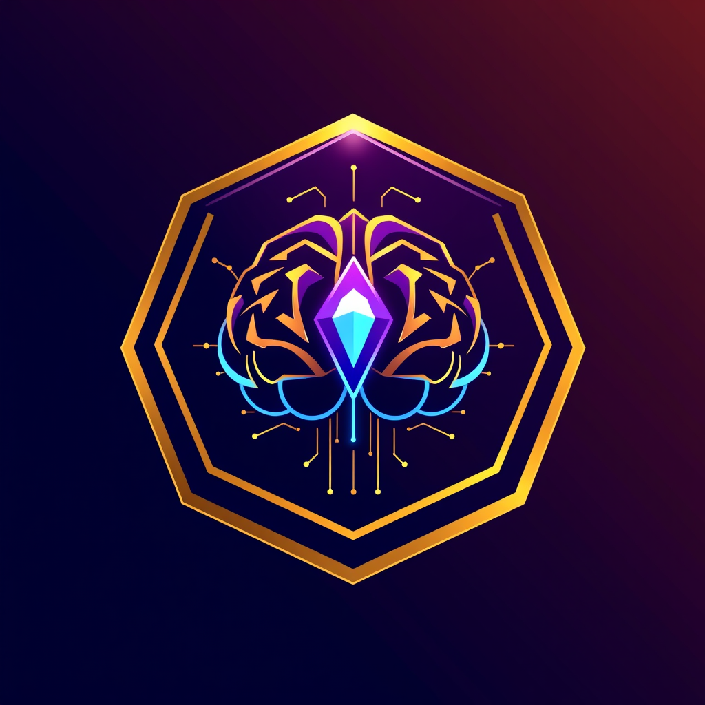 Main logo studio: Design an ultra-innovative, premium, futuristic **HEXAGON-SHAPED EMBLEM** for **SNYTRIX**, an elite student community focused on Artificial Intelligen