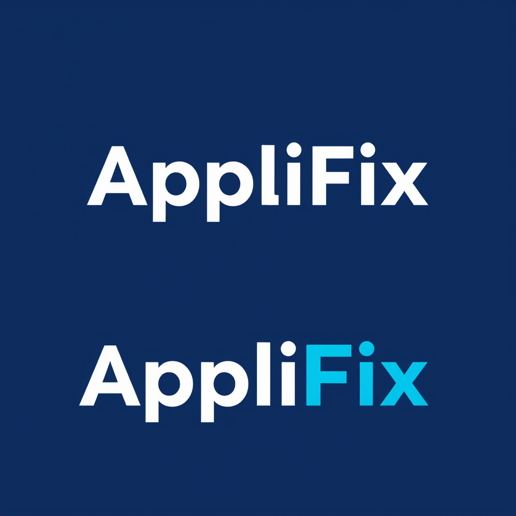 Main logo studio: Create a professional logo for AppliFix, an AI-powered voice dispatcher for appliance repair companies. The brand connects AI, voice communication, cu