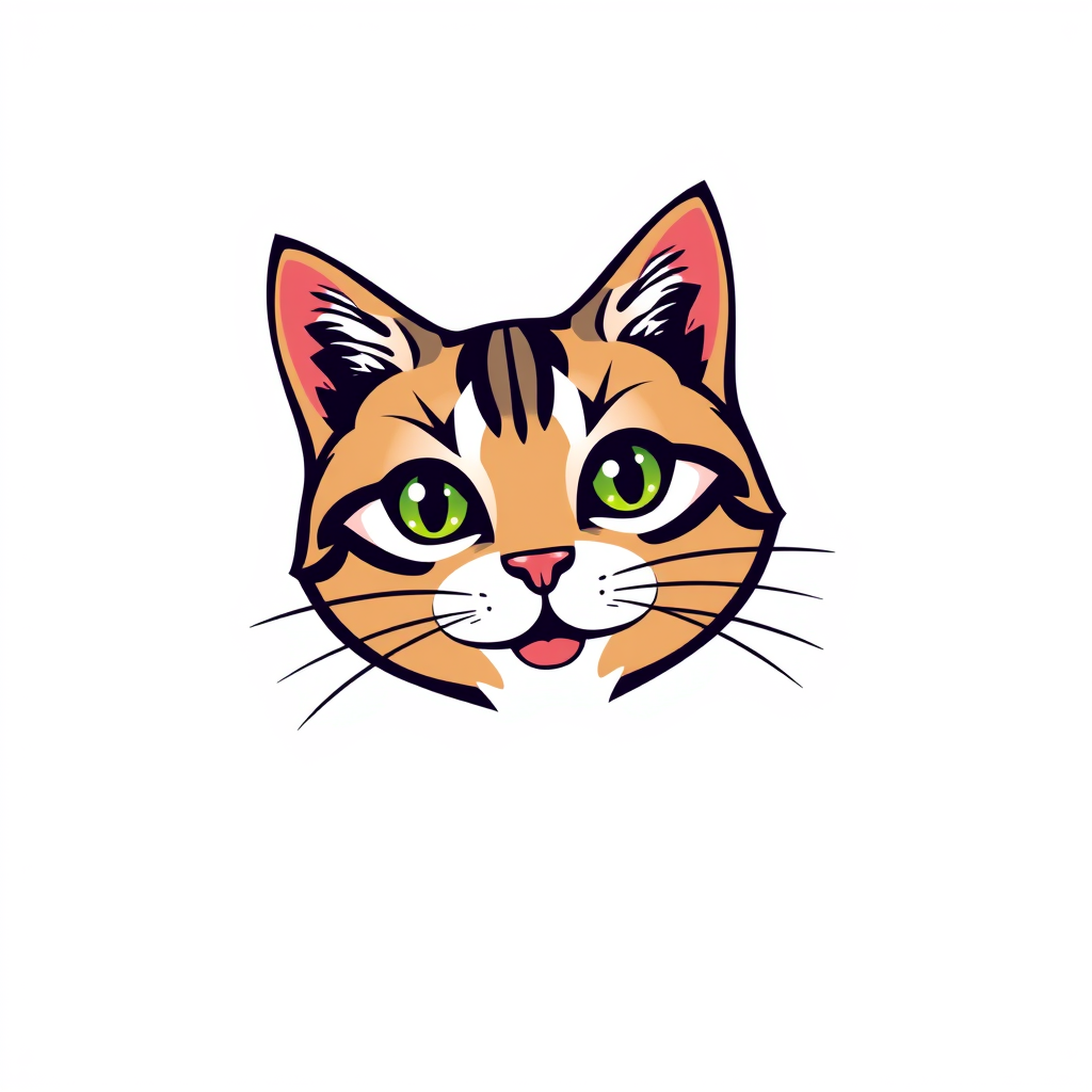 Main logo studio: Create a cool and cute cat logo design. Make it as aesthetic as possible. Format: JPG File size: 1.5MB min and 250MB max. Preview resolution: 4MP min
