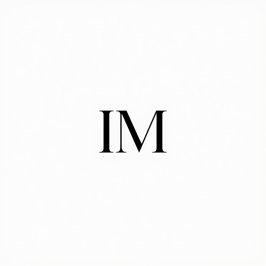 Minimalist Logo idea: minimalist logo, simple geometric mark for IM — luxury women’s fashion brand, sophisticated high fashion monogram, minimal, elegant, timeless, geometr