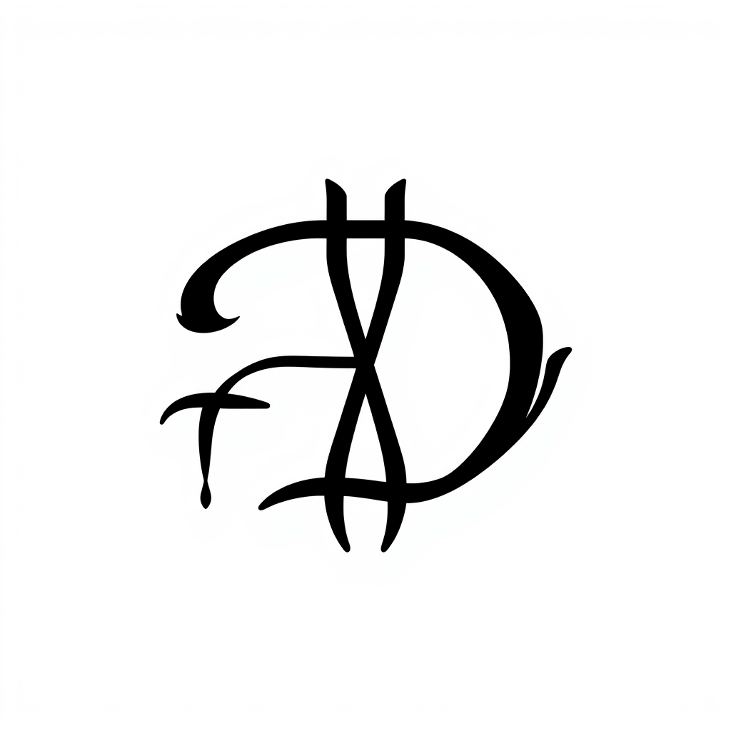 Monogram Logo idea: monogram logo combining the letters Create an original BD monogram for a premium streetwear brand. Merge B and D into one bold, recognizable symbol. S
