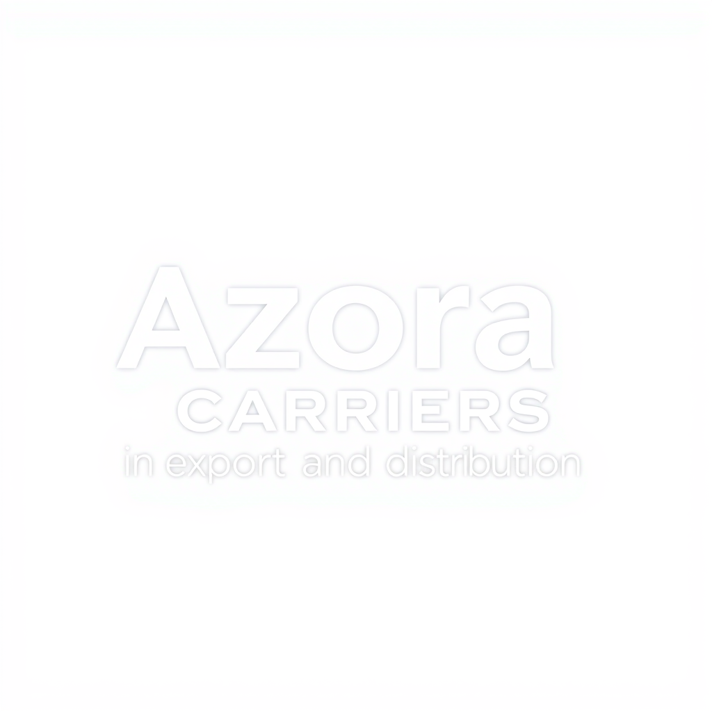 Wordmark Logo idea: wordmark logo of azora carriers: specialists in export and distribution , bold clean typography, flat vector logo, centered, solid white background, h