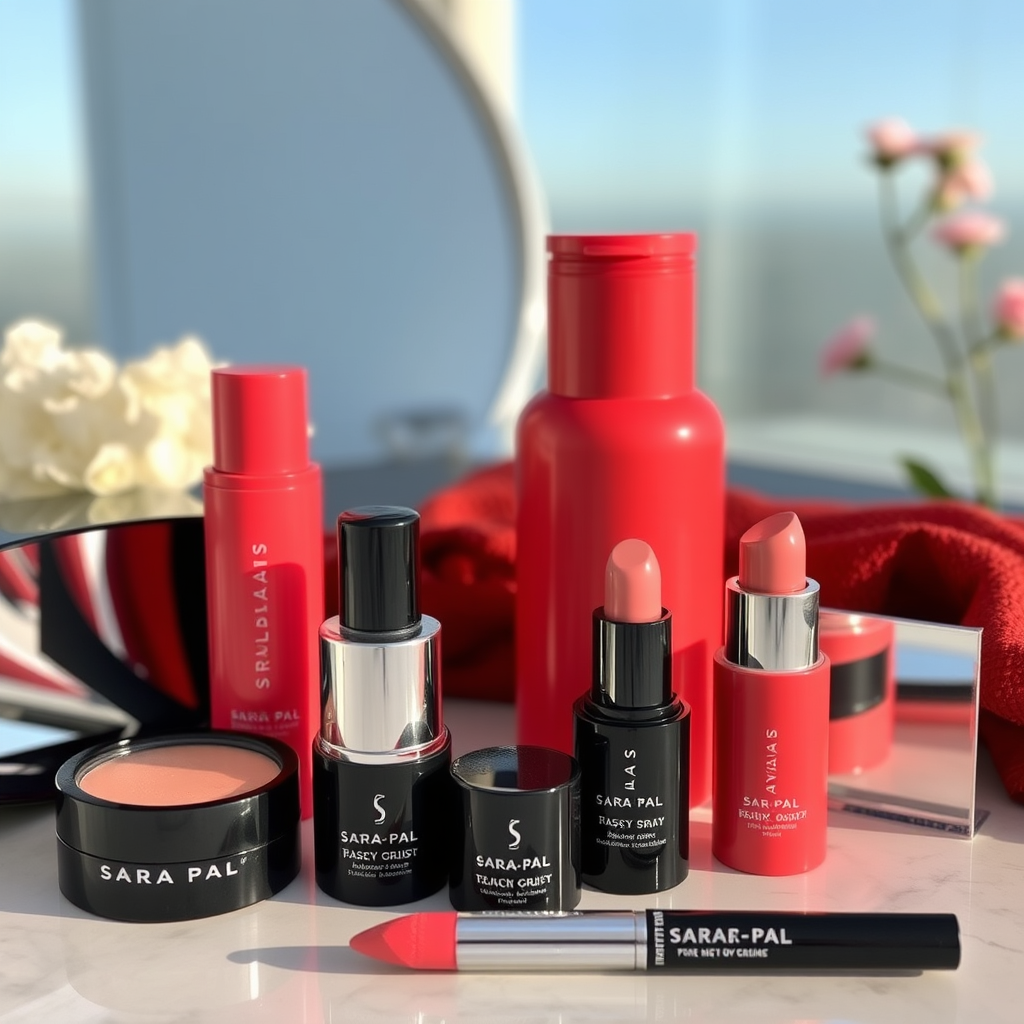 Main logo studio: SARA PAL is the name of my brand for cosmetics