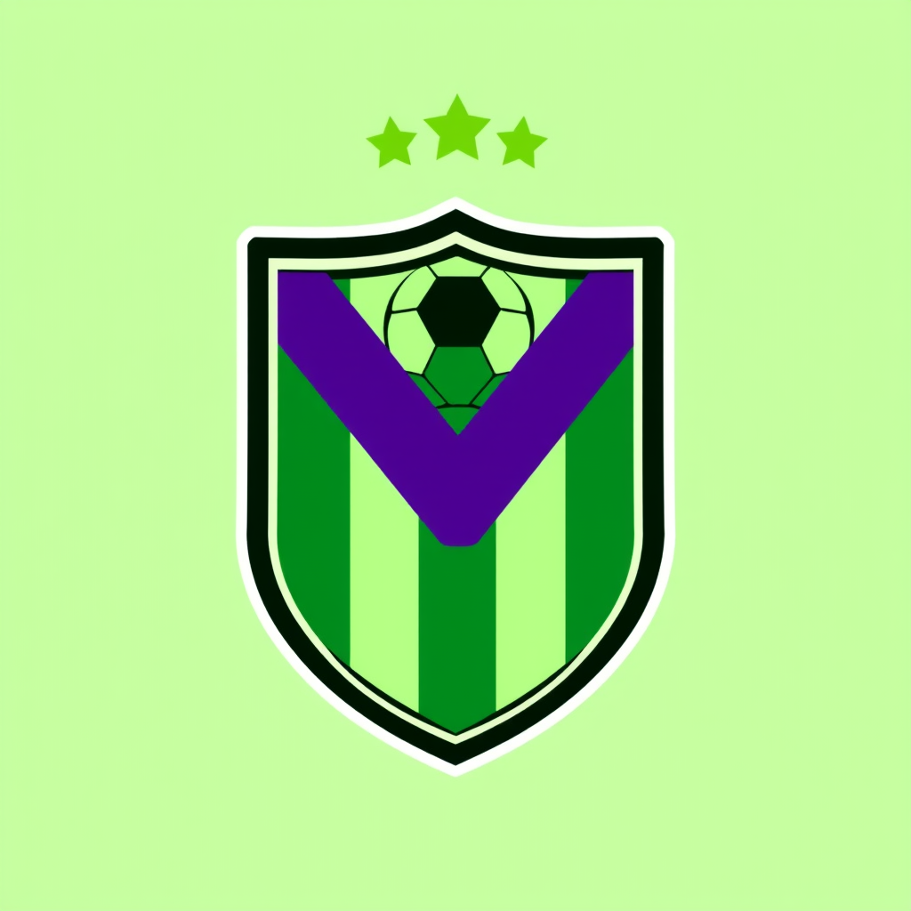 Main logo studio: logo fanta calcio verde e viola per squadra BiEffe
