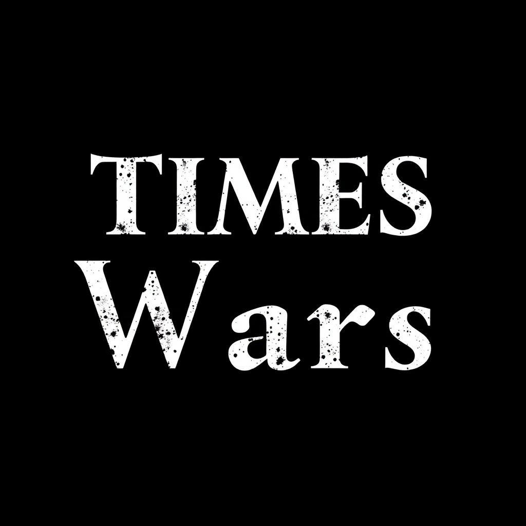 Main logo studio: der schriftzug Times Wars und der hintergrund schwarz