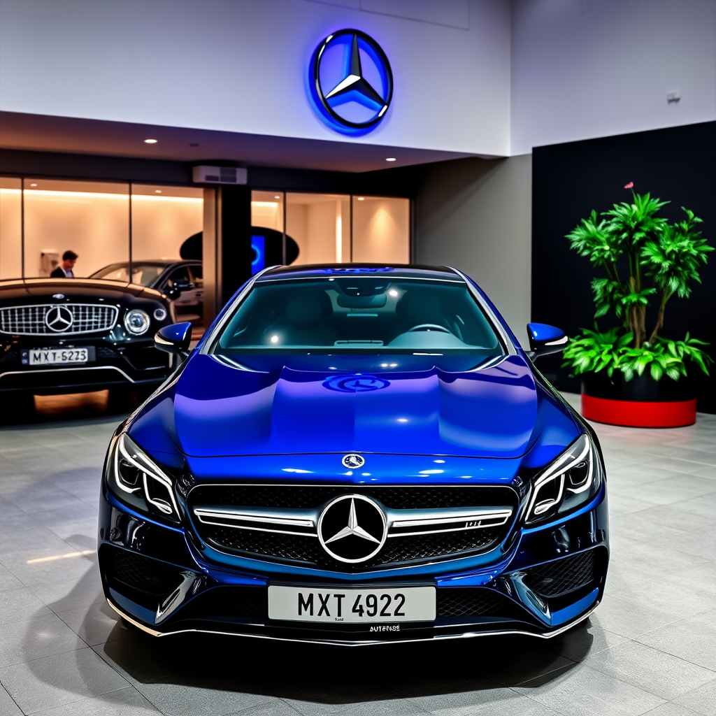 Main logo studio: O nome da empresa é O Carro Foi, A Peça Ficou Venda de peças automóveis fortemente da Mercedes em tons de preto azul escuro mete uns bonecos umas cave