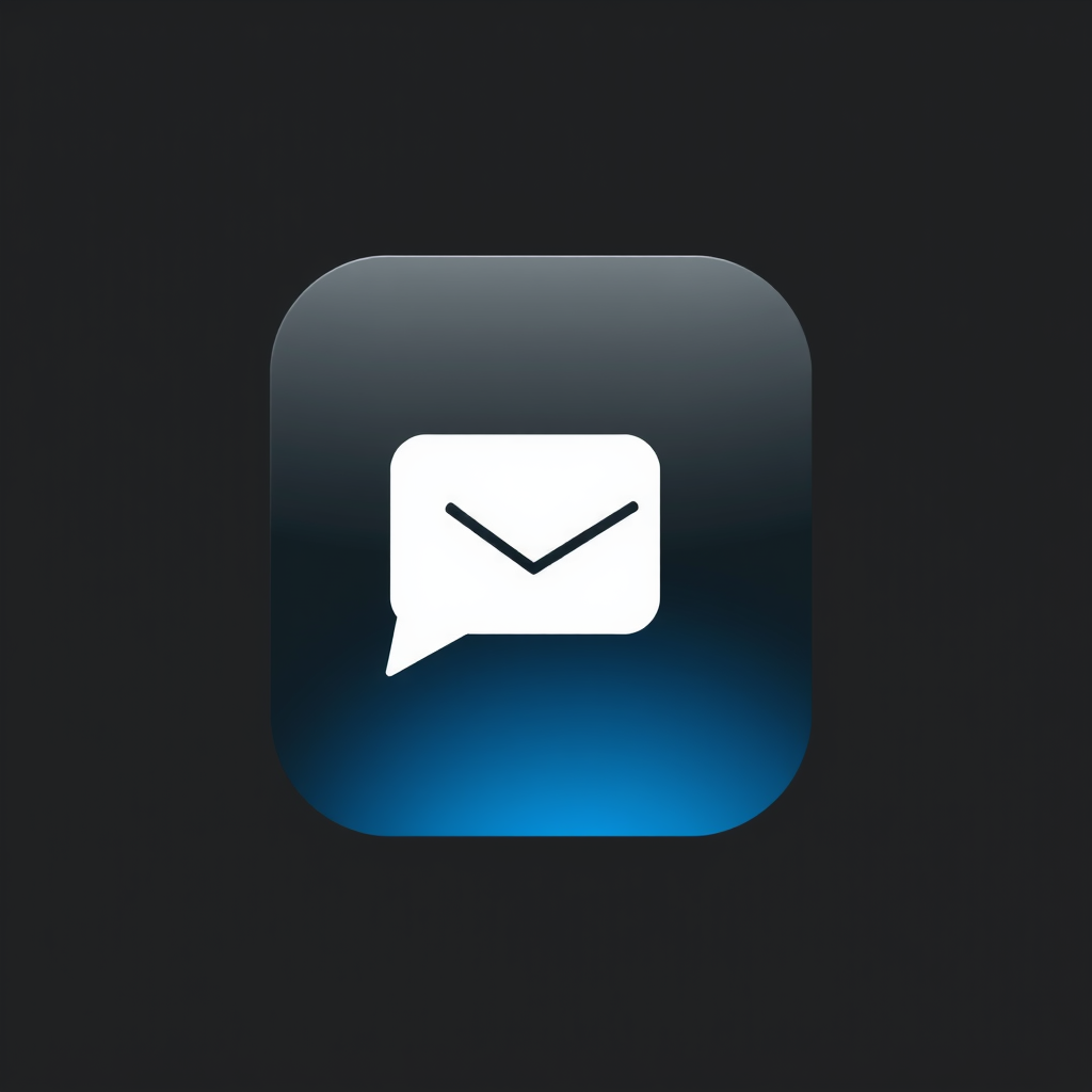 Main logo studio: Logo for PC message monitoring and forwarding software, modern minimalist aesthetic, sophisticated and grand visual style. Color palette: black, white