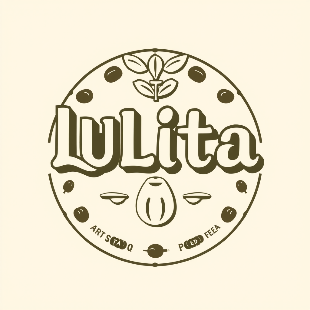 Main logo studio: “LULITA — sánguchitos de miga, picadas y tortas saladas. Logo cálido, artesanal, femenino, moderno, fácil de recordar.