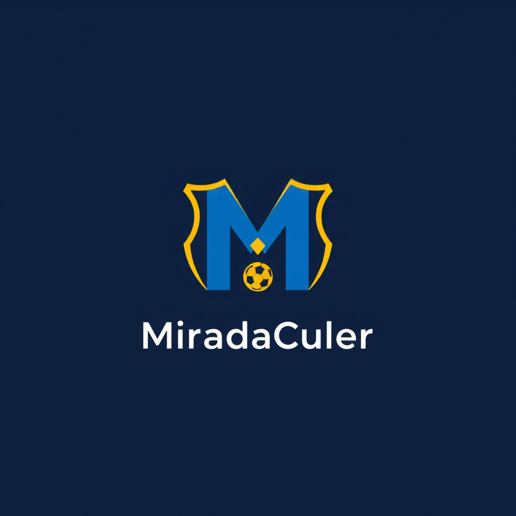 Main logo studio: Logo premium y minimalista para una marca de medios sobre el FC Barcelona llamada “MiradaCuler”. Crear un símbolo original basado en una “M”, inspirad