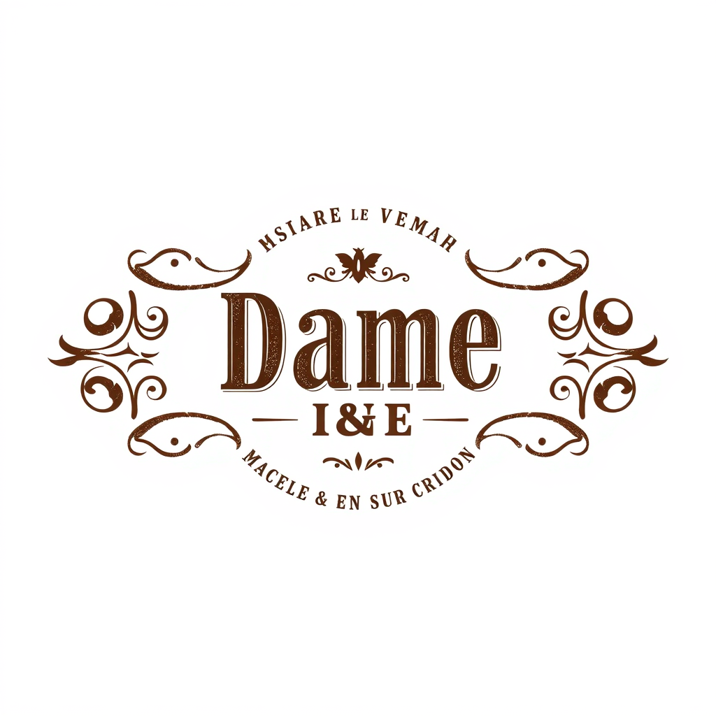 Vintage Logo idea: vintage retro logo for Dame UN ipad haciendo un pedido a un M&E ventas sobrepedido que maneja varios productos , classic retro design, aged typography