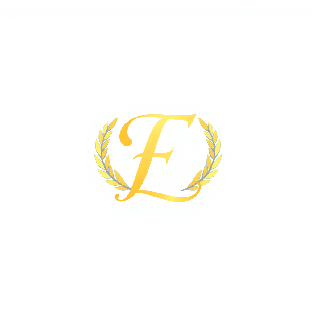 Monogram Logo idea: monogram logo combining the letters elegant monogram logo combining letters F and L, gold, luxury brand , elegant intertwined letterforms, flat vector