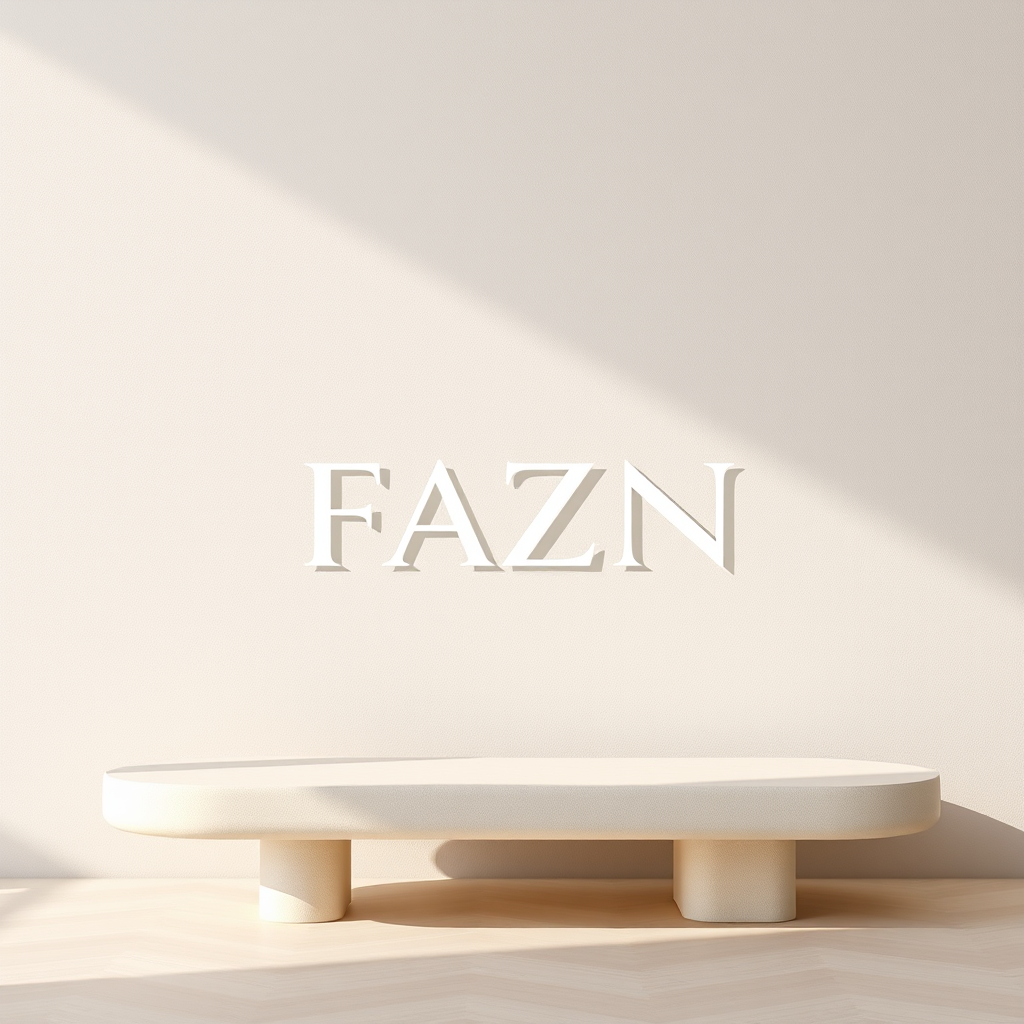 Main logo studio: FAZN. Brand minimalist, clean neutral color and unique
