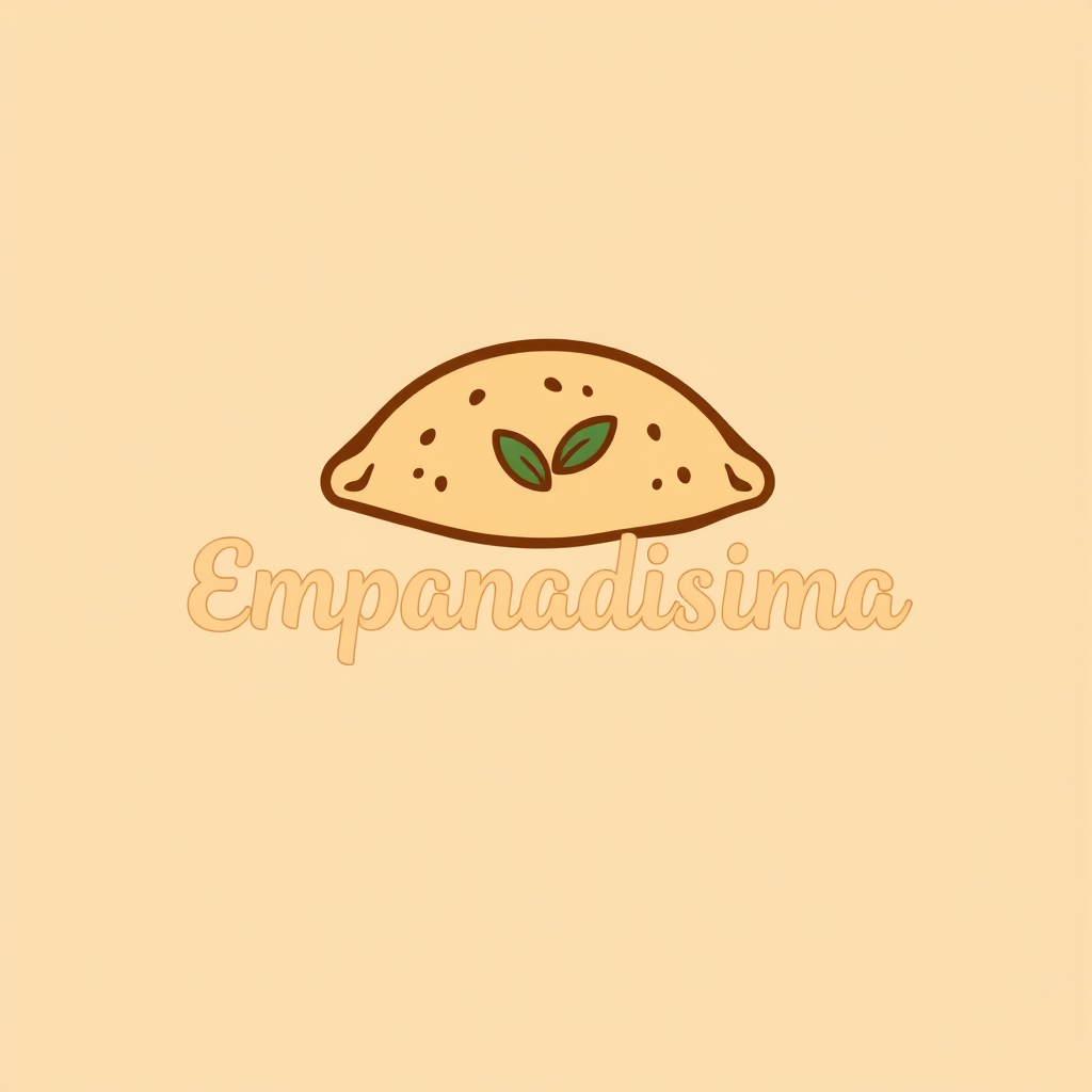 Main logo studio: minimalist wordmark logo for a empanada chop called Empanadisima, warm earthy tones