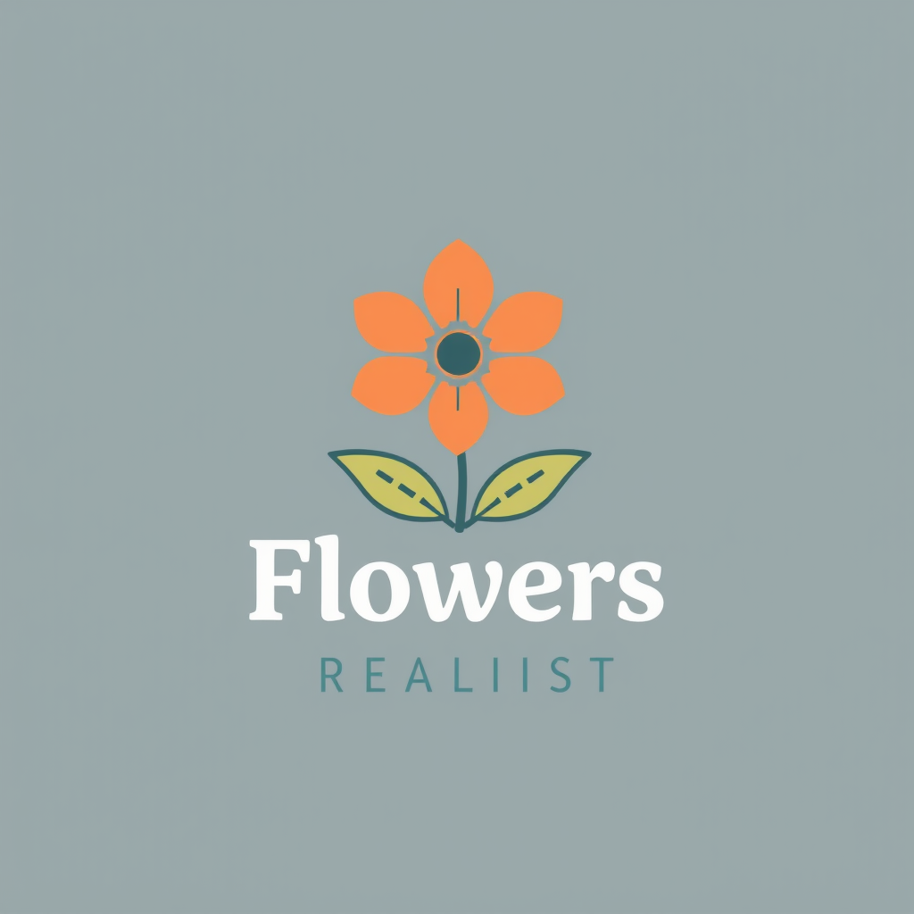 Main logo studio: un logo de microempresa flores realista