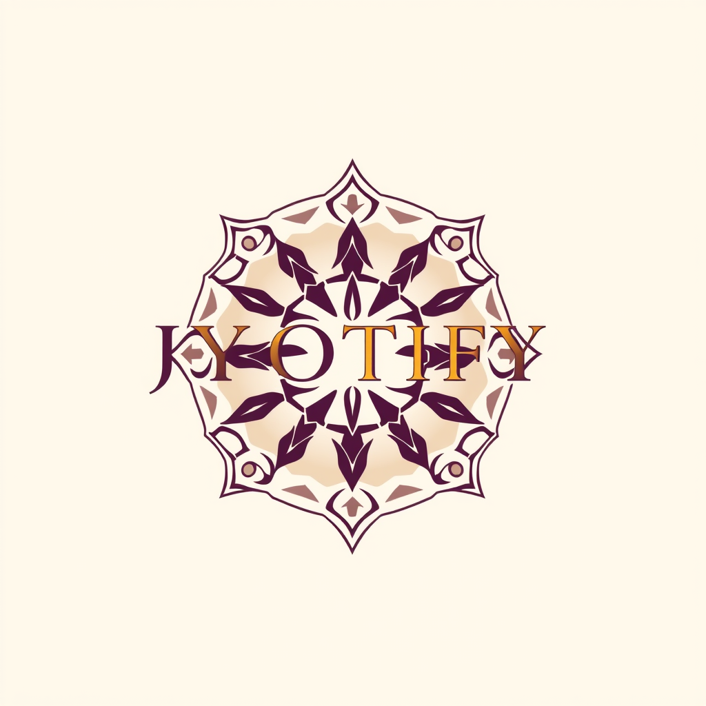 Main logo studio: JYOTIFY is a premium Vedic astrology education brand, meaning “Jyotish Simplified.” Create a high-end, luxurious, elegant and timeless logo for a soph