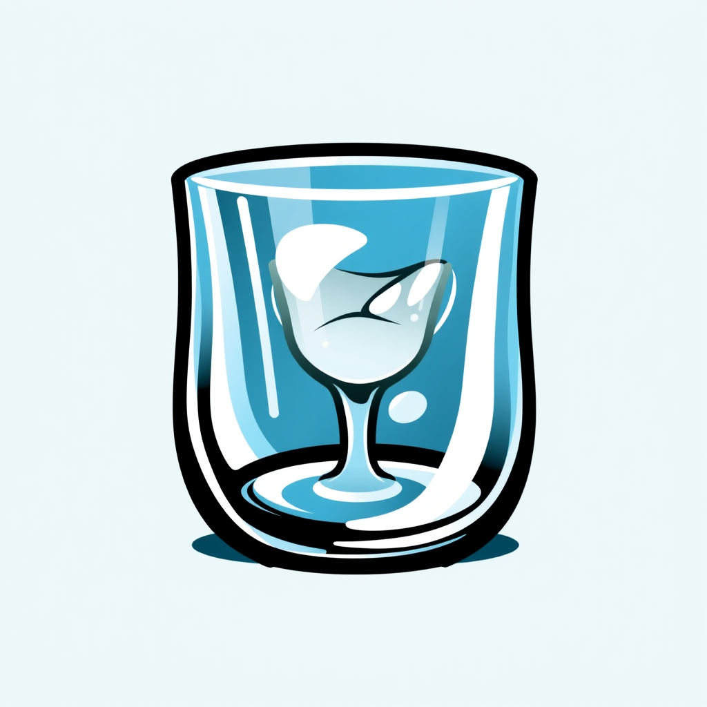 Main logo studio: Make a vector animated version of the glass image logo..