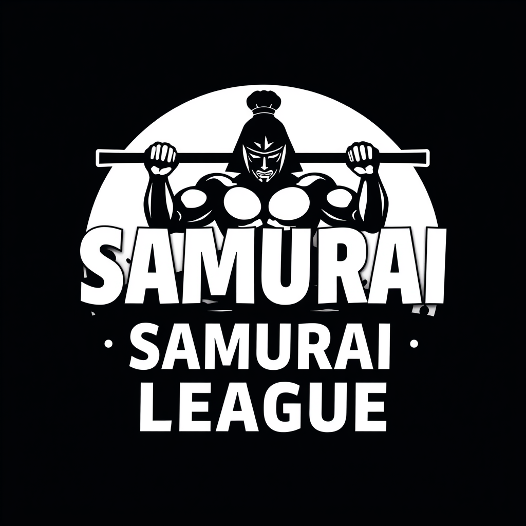Main logo studio: The Name is just "SAMURAI-LEAGUE" The logo is made for a calisthenics competition, for advertising and for certificates for the winners and as a headl