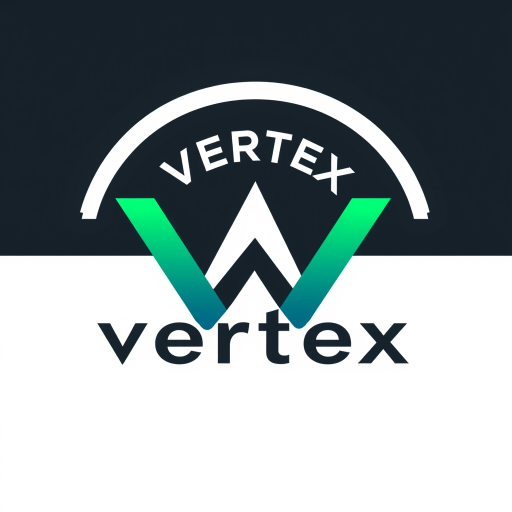 Main logo studio: u pitanju je web platforma i napravi mi logo za ovu firmu Vertex Plan koristi ove dve boje #1f5c4a #221f1a
