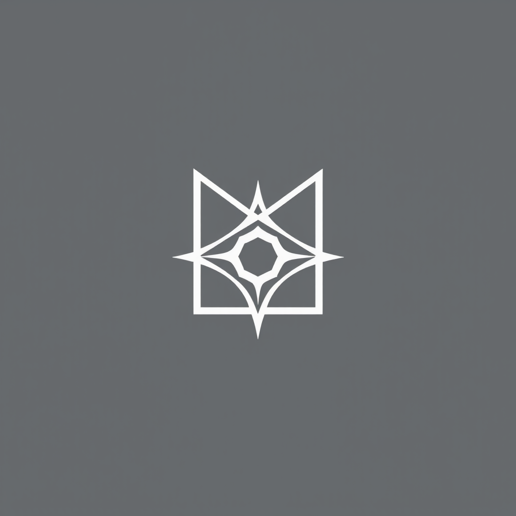 Main logo studio: pt”} Abstract minimalist logo for an international architect and designer, merging geometry, space and human creativity into one unique symbol, elegan