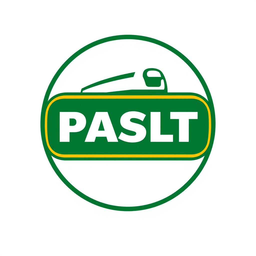 Badge Logo idea: badge logo for Modern institutional logo for the PASLT in Togo. Create a clean, professional and memorable symbol representing an integrated transport