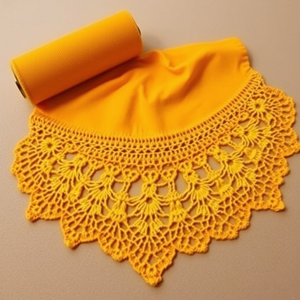 Main logo studio: VISAJU CROCHET FONDO CON ESTAMBRES Y GANCHO DE TEJER COLOR ORO
