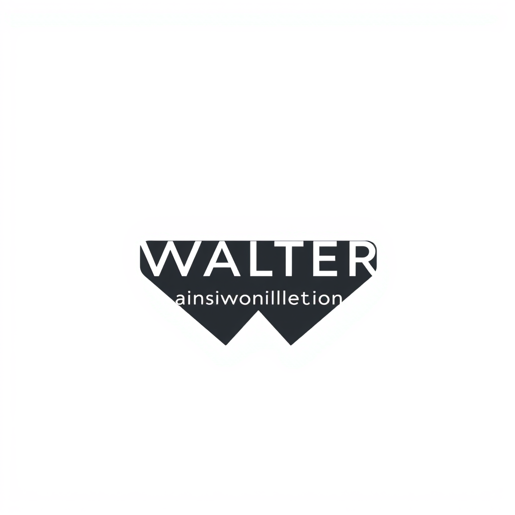 Minimalist Logo idea: minimalist logo, simple geometric mark for Walter , Hausverwaltung, immobilienverwaltung , flat vector, clean lines, centered, solid white background,