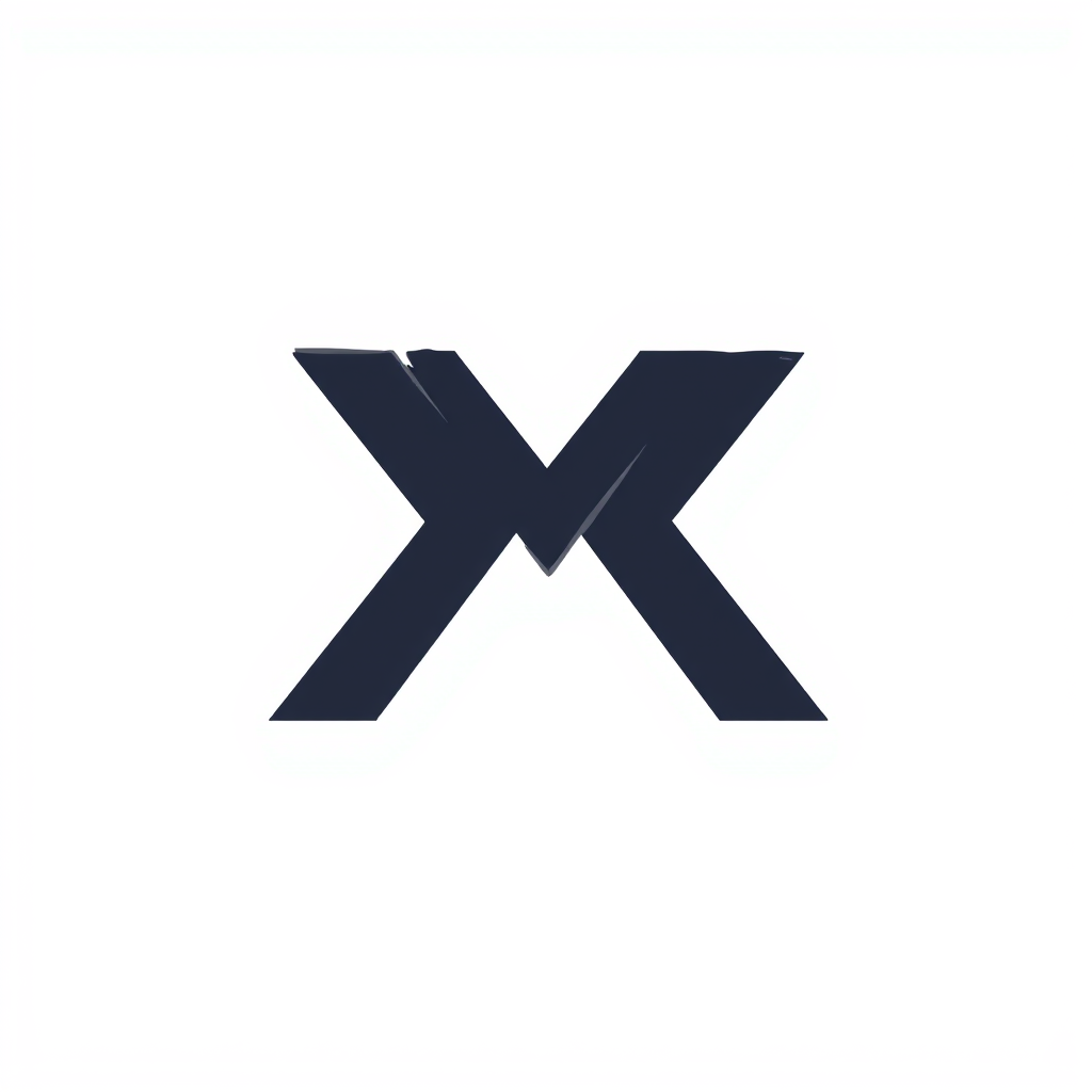 Main logo studio: Create a premium, clean, minimal, modern logo based on the initials XRB. Do not simply write “XRB” in a conventional font or place the three letters n