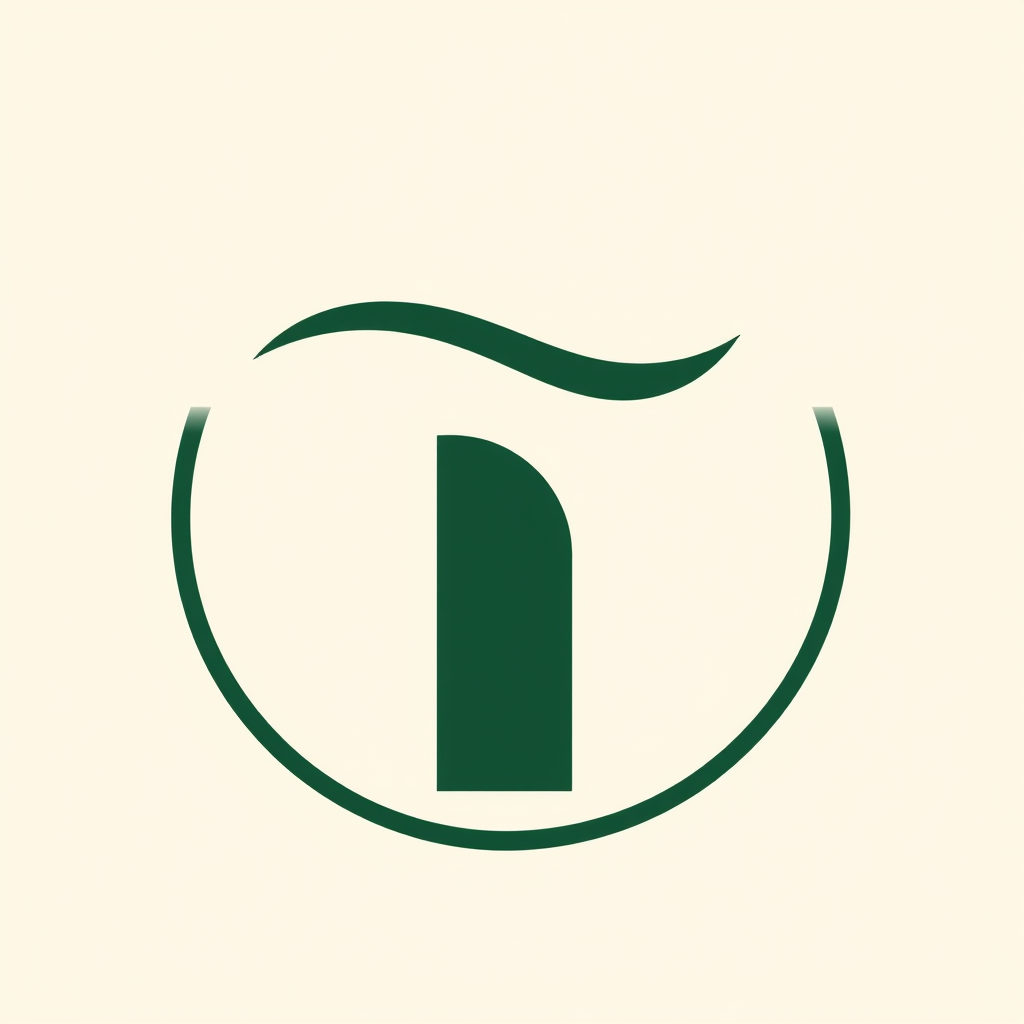 Main logo studio: Create a memorable abstract app icon for Tanjir, a modern nutrition app. Build the symbol around a custom geometric letter “T”, subtly incorporating t