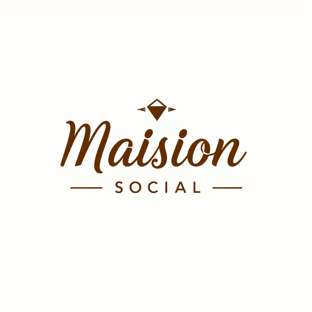 Main logo studio: necesito que hagas un logo para una aplicacion de eventos llamada Maison Social, con la paleta de colores que son las siguientes: Chartreuse CCFF00 , 