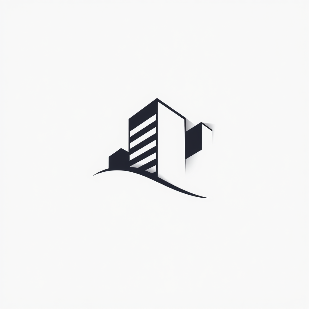 Abstract Logo idea: abstract logo mark for Fine building lines, partially visible, dissolving into soft shadows, minimal , geometric abstract shape, modern minimalist mar