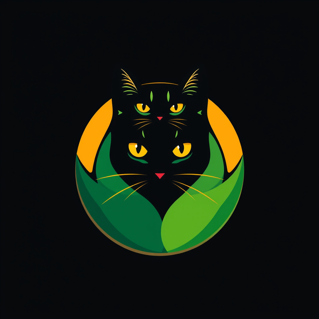 Main logo studio: Create an aesthetic begron cat logo and a very aesthetic logo