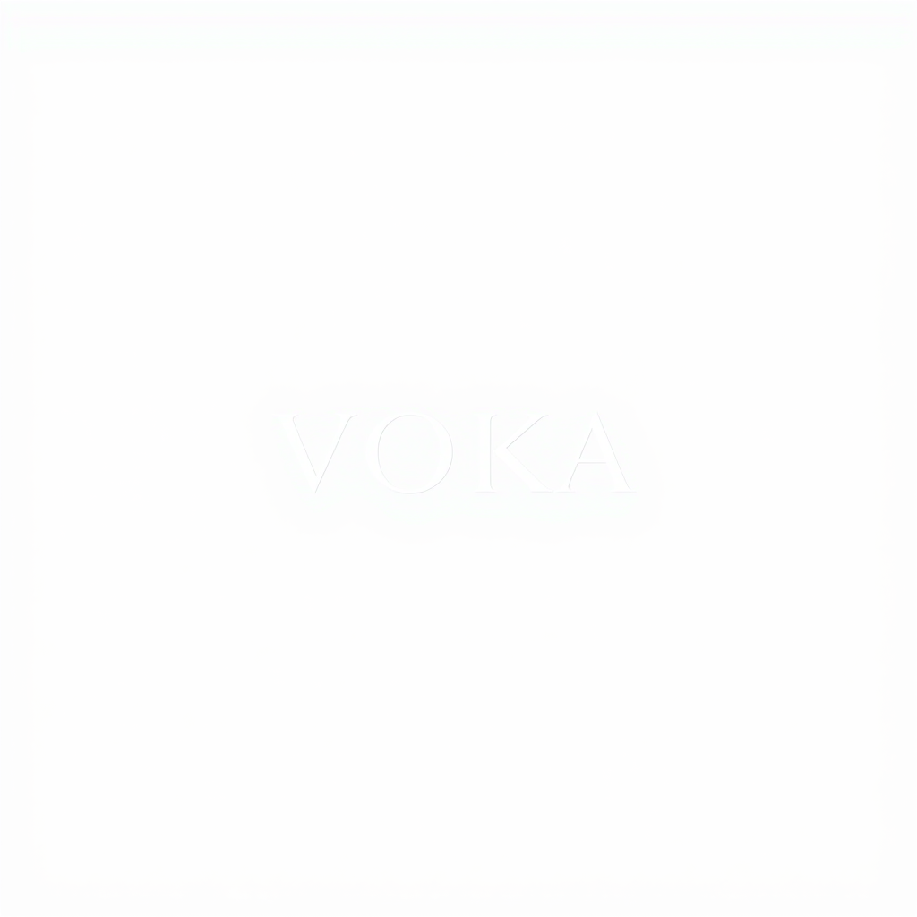 Wordmark Logo idea: wordmark logo of VOKA is a contemporary fashion brand specializing in distinctive eveningwear and occasionwear, including corsets, statement skirts, a