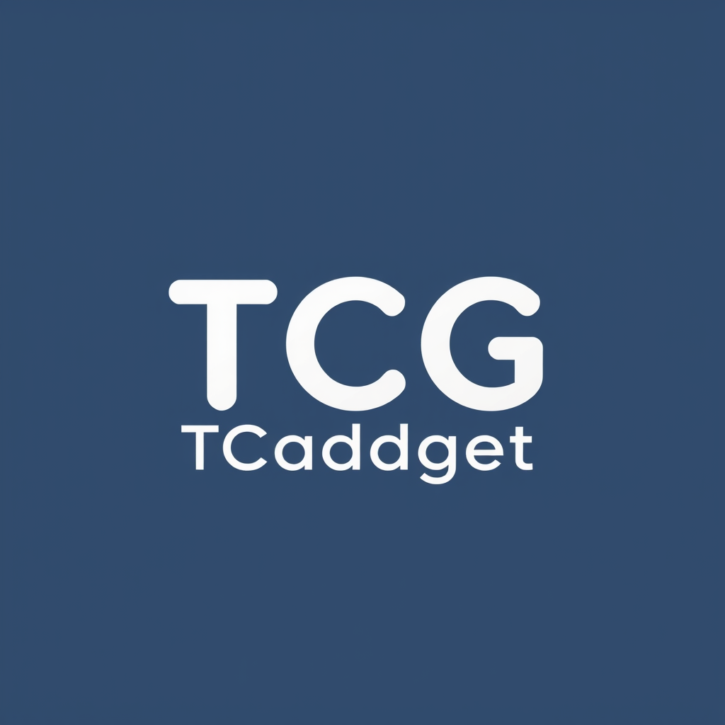 Main logo studio: Create a modern, minimalist, friendly logo for the brand TCGadget, focused on TCG accessories and phone cases. Make “TCG” the main visual focus within