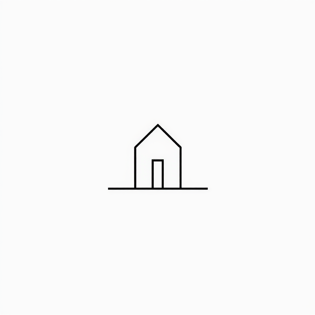 Minimalist Logo idea: minimalist logo, simple geometric mark for } Abstract continuous-line architecture logo, one elegant geometric stroke creating a sophisticated symboli