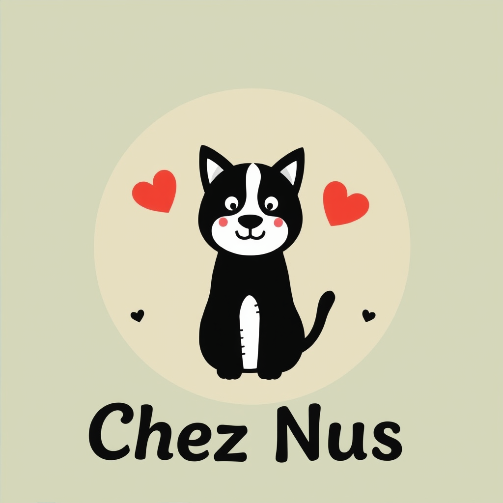 Main logo studio: je voudrer un logo avec le non :Chez Nous: et mais de la couleur (bége,bleux,maron et un tous pettispeu de noire le non du logaux et entre le deux pet