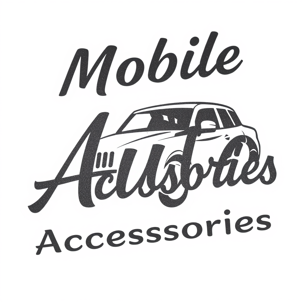 Main logo studio: (Mobile Auto Accessories) on a white background in dark gray writing in a nice tidy/professional font but also slightly rugged looking to use as a log