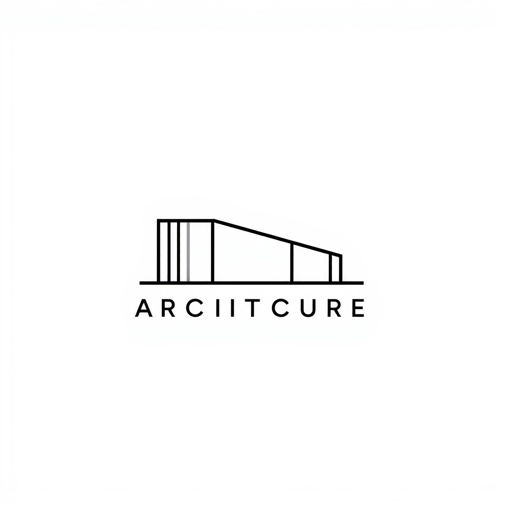 Minimalist Logo idea: minimalist logo, simple geometric mark for } Minimal abstract architecture logo, sophisticated geometric linework, balanced proportions, intelligent n